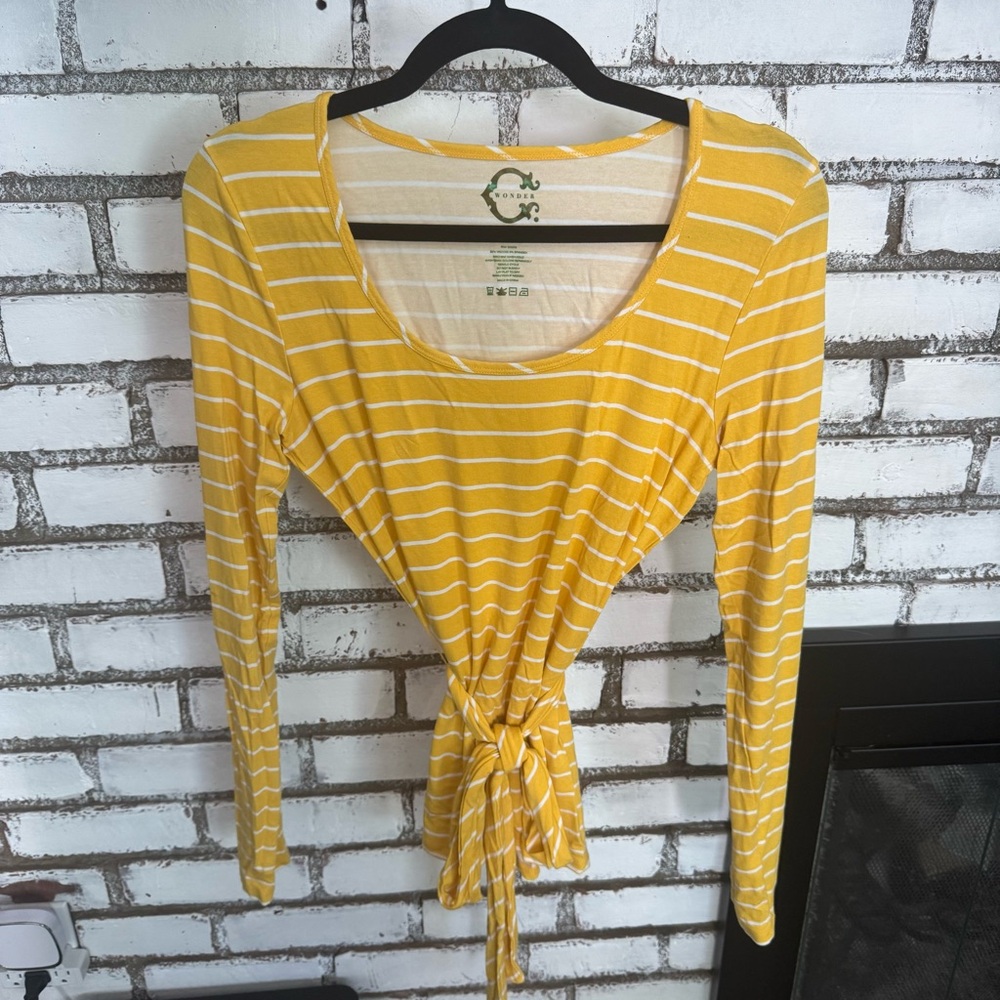 C. Wonder Yellow and White Striped Blouse‎